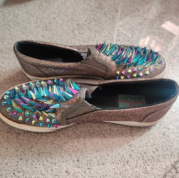 Jeffrey Campbell JC Play glitter spiked sneakers - Picture 2 of 9